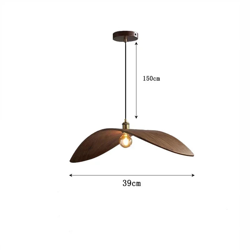Walnut Wood Pendant Lamp for Modern Home Decor
