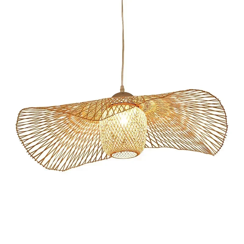Japanese Bamboo Pendant Light - Modern Ceiling Fixture