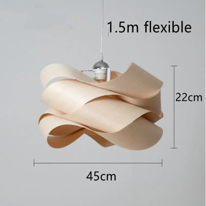 Nordic Minimalist Wooden Pendant Light - Modern Art Decor